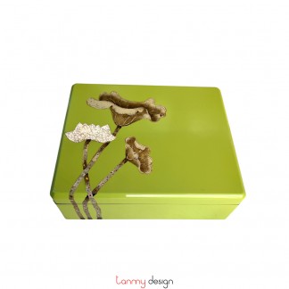 Rectangular lacquer box with 8 compartments 22*27cm ( different designs )